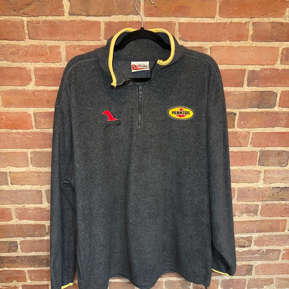 Pennzoil‎ NASCAR Gray Quarter-Zip Pullover